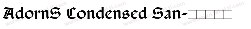AdornS Condensed San字体转换